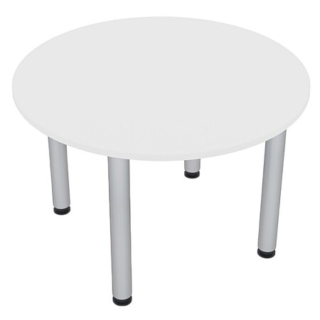 Skutchi Designs Square 4 Person Conference Room Table, 46" W, 46" L, 29" H, White HAR-RD-46-POST-XD09